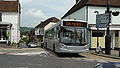 English: Hotel Connect AE56 MBU, a MAN 14.220/MCV Evolution, turning left from London Road into Vicarage Hill, Westerham, Kent, on route 236. The route was operated by Surrey Connect (it is now run by Southdown PSV), but a Hotel Connect liveried-vehicle was being used instead here, as they both operated from the same depot (only the trading names are different).