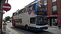 English: Stagecoach in Hampshire 18502 (KX06 LYU), a Dennis Trident/Alexander ALX400, in Endless Street, Salisbury, Wiltshire, about to turn left into Chipper Lane on the Activ8 service. Stagecoach run this service, jointly with Wilts & Dorset, from thier Andover depot.