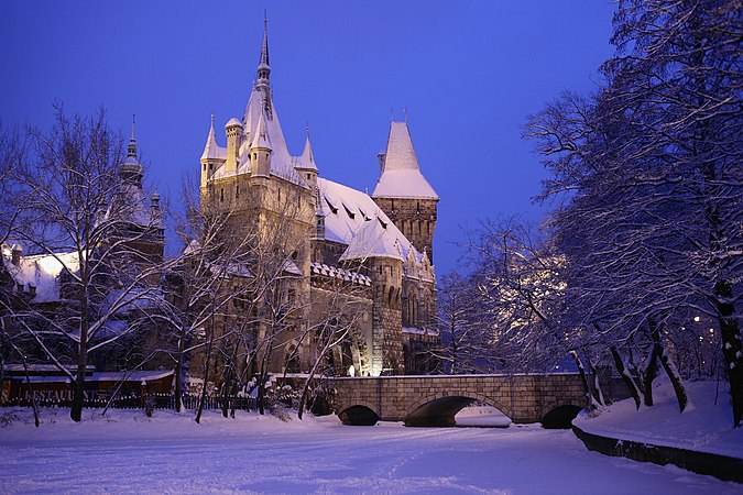 Vajdahunyad Castle, in City Park, Budapest, Hungary. (Ignác Alpár, 1896.) Author: Szvitek Péter