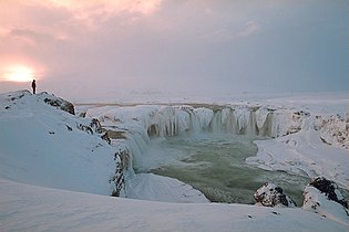 Goðafoss in Winter, Iceland.