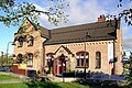 Jessheim Railway station, Ullensaker, Norway. Protected by law 1996.