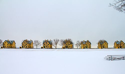 Fort Hancock, a historical location located as Sandy Sandy Hook, New Jersey.