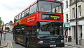 English: Wilts & Dorset 3155 (R155 NPR), a DAF DB250/Optare Spectra, in Blue Boar Row, Salisbury, Wiltshire, on the Stonehenge Tour. It is wearing the new livery for the service.