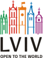  Logo of Lviv (english language variant)  Логотип Львова (варіант англійською мовою)