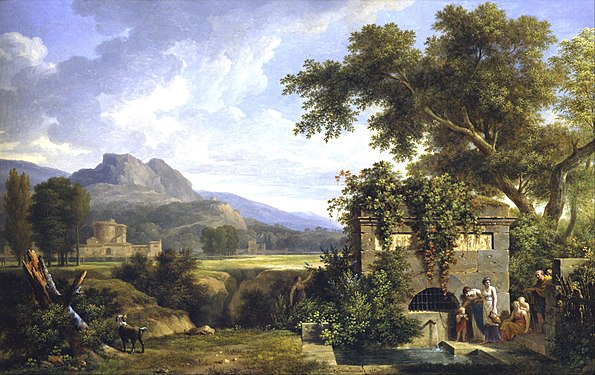 "Pierre-Henri_de_Valenciennes_-_Classical_Landscape_with_Figures_Drinking_by_a_Fountain_-_Google_Art_Project.jpg" by User:DcoetzeeBot