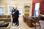 Thumbnail for File:Obama with Charles Barkley after interview.jpeg