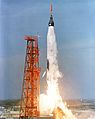 Atlas D lift-off with Mercury-Atlas 5. Chimp "Enos" was aboard (Nov. 29 1961)