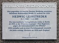 Hedwig Leibetseder, Rudolstädter Straße 8, Wilmersdorf