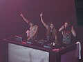 American electronic dance music group Krewella, the Vogue Theatre, Indianapolis, Indiana, 2012.