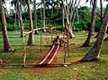 Making a rug from coconut fibre