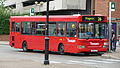 English: Transdev London DPS689 (SN03 LFE), a Dennis Dart SLF/Plaxton Pointer 2, in Staines bus station, Surrey, on Transport for London contracted route 216.