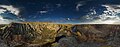 * Nomination: Panoramic view of mountains near Wolf waterfall, Ebita, Kazakhstan. By User:Islamova.art --Екатерина Борисова 06:42, 9 August 2024 (UTC) * Review The sky is very dark. --ArildV 07:48, 16 August 2024 (UTC)