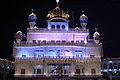 Akal Takht illuminated, on Guru Nanak Jayanti, in Harmandir Sahib complex