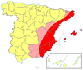 Map of Spanish Levante.