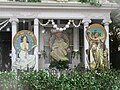 House on St. Charles Avenue, decorated for Mardi Gras