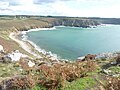 Français : Crozon : la plage de Kergonan vue de la Pointe de Dinan