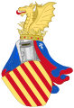 Ornamented Aragonese Royal Coat of Arms (13th-15th Centuries Design)