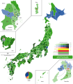 1967 JAPAN GENERAL ELECTION, combined vote share