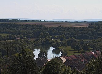 Saône river at Ray-Sur-Saône, Dep. Haute-Saône, France