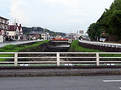 Tomio River taken from Nishimura Bridge on 21st July 2020.jpg