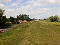 Oder River dike in Zollbrücke