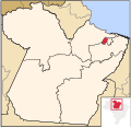 Map of Pará with metropolitan area of Belém