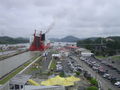 Ship passing in the Panama Canal