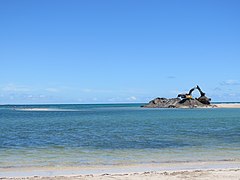 Sand mining at Tern Island Nature Reserve, November 2022 01.jpg