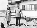 Adolf Hitler and Eva Braun at the "Berghof" near Berchtesgaden in 1942