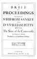 1659: Proceedings between Sankey and Petty