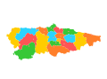 Judicial districts in Asturias.