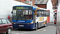 English: Stagecoach in Hampshire 20460 (M460 VCW), a Volvo B10M/Alexander PS, in Salisbury, Wiltshire, bus station, laying over between duties on routes 68/X68/78/X78 (the route has been split up to make them short enough for EU regulations. Stagecoach run this service from thier Winchester depot, the other end of the routes. Previously, Wilts & Dorset have run the contract, from the Salisbury end.