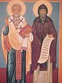 Cyril and Methodius, icon in Eastern Orthodox style