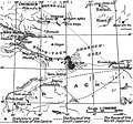 Map of eastern Xinjiang with prehistoric sites and the courses of the Silk Roads by Folke Bergman 1939.