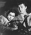 Faith Domergue and Robert Mitchum 1950