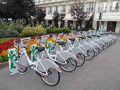 GyőrBike 'Megyeház tér' ' docking station, 2018 Győr.jpg