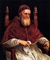 Portrait of Pope Julius II label QS:Len,"Portrait of Pope Julius II" label QS:Lpl,"Juliusz II" 1545-1546