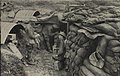 osmwiki:File:Sandbagged dugout occupied by members of a howitzer battery (17624962325).jpg