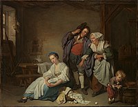 Broken Egg label QS:Len,"Broken Egg" 1756. oil on canvas medium QS:P186,Q296955;P186,Q12321255,P518,Q861259 . 73 × 94 cm (28.7 × 37 in). Metropolitan Museum of Art