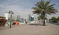 Pedestrian boulevards along the Creek with Deira's skyline in the background