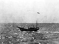 Japanese fishing boat which was sunk by Major General Doolittles raiders while enroute to Tokyo for the raid on April 18, 1942