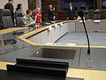 Commission Room in Berlaymont showing President's chair, 2007.