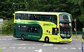 English: First Berkshire & The Thames Valley 37275 (LK58 EDJ), a Volvo B9TL/Wright Eclipse Gemini, in Bracknell bus station, Bracknell, Berkshire, on Green Line route 702. This vehicle also wears local fleet number GL5, which is most unusual as FirstGroup has a nation-wide fleet numbering scheme. Apparently the local fleet numbers are to avoid confusion with other vehicles.