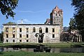 Scharwachttürmchen an beiden Bergfrieden von Burg Pottendorf, Österreich