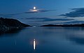 Waxing half moon over Brofjorden 1