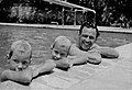 William Holden with his sons, 1954