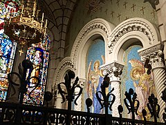 Mosaics in the Chapel of Our Lady of the Faith, Hope and Charity, by the Maison Mauméjean (20th-century).