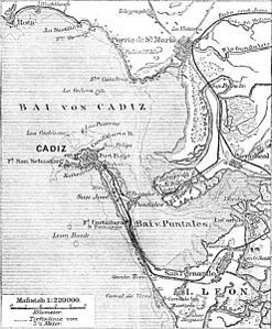 A map of Cadiz (1888) - Mapa de Cadiz en (1888)