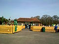 Havenstreet railway station, during the 2010 Southern Vectis Bustival event. Parts of some buses can be seen in the background, the other side of the railway line.}}