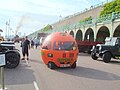 Orange-shaped automobile, built for advertising